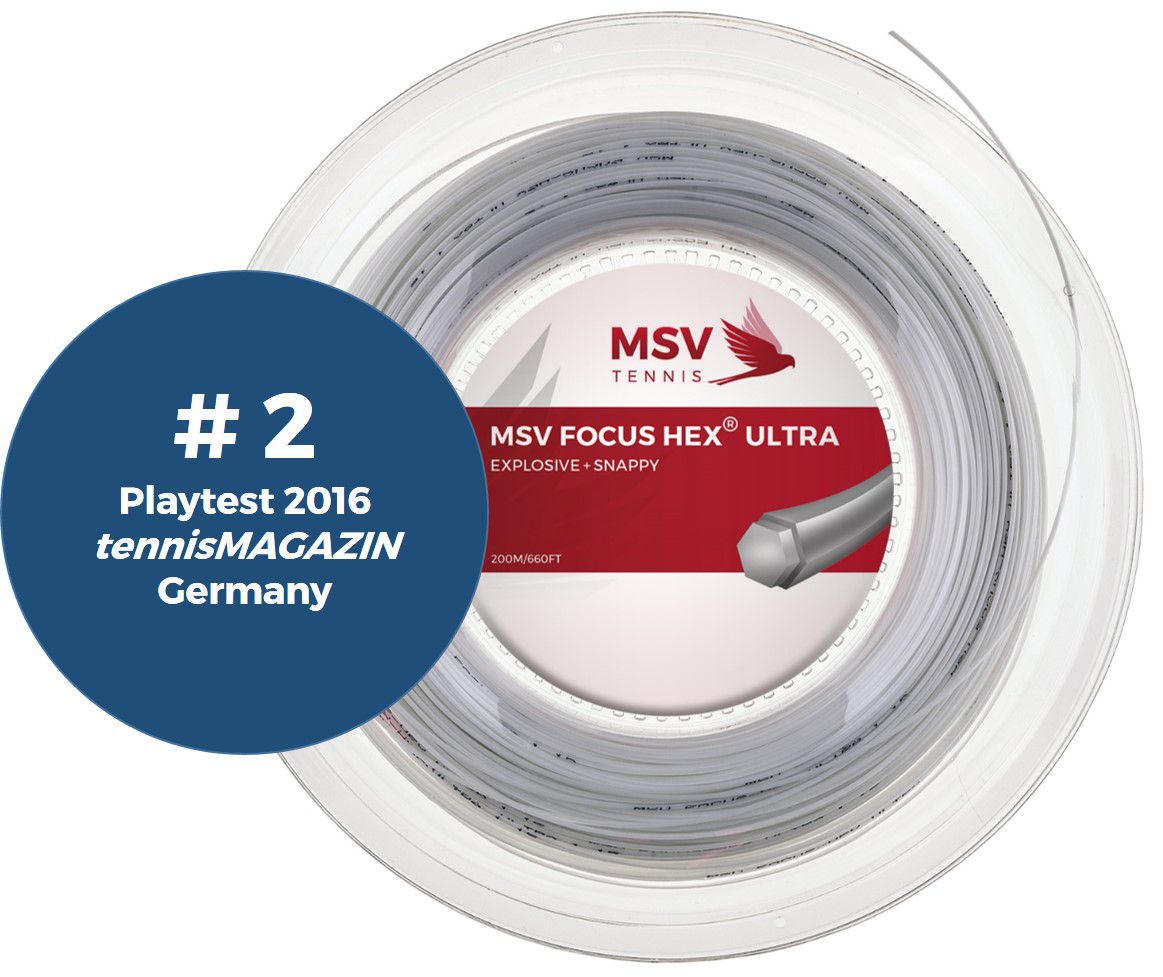 MSV Focus HEX® Ultra Tennis String 200m 1,30mm white